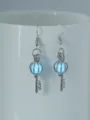 Leuchtende hohle Kürbis Schlüssel Ohrringe, silberne Legierung kreativer Modeschmuck. - NY997 Kürbisschlüssel + Himmelblau Leuchtend