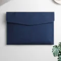 Blauer PU Leder Dokumententasche A4 wasserdichte Aktenmappe für Büro und Verträge - Blau
