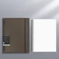 A4 loose leaf notebook set with black cover and grid refill pages for daily writing - Grid Style / A4 / 1 Cover + 1 Refill / Black