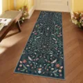 Alfombra de pasillo floral vintage, alfombra larga antideslizante para decoración. - 45*80cm / Alfombrilla floral para lavadora-1