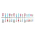 30Stuks Lente Zomer Kunstnagels 3D Bloem Korte Amandel Nep Nagels Detail Weergave - B1-14272 / 30 Stuks/Verpakking (Strip)