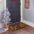 Alfombrilla de entrada con estampado de perro husky y texto divertido para el hogar - 40*60cm / Alfombrillas para mascotas BYT (4)