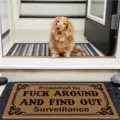 Non-slip entry doormat with funny warning text durable front door welcome mat for home - BYT Pet Mats (6)