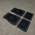 Retro Nordic style 4-piece car floor mat set, anti-slip durable black interior mats. - Goo Car Floor Mats - 9