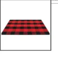 Red and black buffalo plaid doormat, classic checkered floor rug for indoor home use. - Checkered - 3