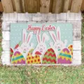Easter Bunny Doormat Cute Rabbit Eggs Pattern Floor Mat Indoor Outdoor Holiday Decor Variant - Easter Doormats-9