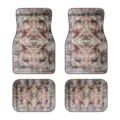 Vintage Persian Style Car Floor Mats 4-Piece Set Boho Retro Auto Interior Accessories - Goo Car Floor Mats - 17