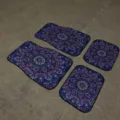 Car floor mats set, retro bohemian mandala pattern purple automotive interior accessories. - Goo Car Floor Mats—20