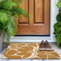 Nordic floral welcome door mat for home entryway, durable scraper floor mat for indoor use - HR Nordic-6