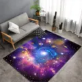 3D Galaxy Space Living Room Rug Large Rectangular Universe Print Floor Mat Home Decor - 50*80cm / Cosmic Planet Series (1)