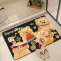 Cute cartoon bear doormat for bathroom, soft absorbent anti-slip floor mat home decor. - Cute Bear Bug - 6