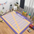 Detalle de alfombra educativa infantil, alfombra antideslizante de dormitorio con fórmulas - 0822-Educación temprana de dibujos animados 10