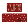 Valentine day kitchen floor mats set red heart pattern indoor welcome door mat runner - 40*60cm Doormat Size / RZ Festival-2