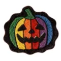 Alfombra con mechones de calabaza arcoíris de Halloween, felpudo antideslizante para baño y hogar. - Alfombrilla de Halloween YMX713 - 4