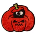 Alfombra fantasma calabaza Halloween, felpudo espíritu negro decoración del hogar - Alfombrilla de Halloween YMX713 - 5