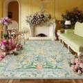 Tappeto vintage con motivi floreali per soggiorno, antiscivolo e facile da pulire. - 40x60cm Velluto di Cristallo / JQ - Fiori vintage americani - 4