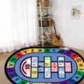 Children educational hopscotch rug alphabet area carpet for kids bedroom playroom floor mat - Style One