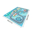Alfombra de juego de pista de tren de dibujos animados para niños nieve 80x160cm - 80*160cm / Cartoon-4