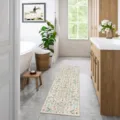 American retro floral kitchen runner rug non-slip absorbent floor mat for home decor - Floral Washing Machine Mats—8