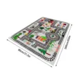 Tapis de jeu de route de ville de trafic de dessin animé pour enfants tapis de ramper pour bébé. - 80*160cm / Cartoon-12