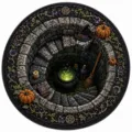 3D visual Halloween witch round rug crystal velvet non-slip floor mat holiday home decor - 729HalloweenMat-9
