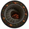 American 3D visual crystal velvet round mat autumn pumpkin holiday home floor decoration rug - 729HalloweenMat-12