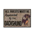 Dachshund crystal velvet non-slip doormat cute dog home entrance absorbent floor mat - 40*60cm / Dogs