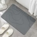 Modern diatomite bath mat non-slip absorbent floor mat for bathroom minimalist home decor. - 40*60cm / Dark Gray Stripe