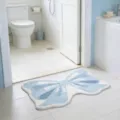 Schattige strikvormige imitatie kasjmier vloermat voor slaapkamer badkamer gezellig detail - Stijl-6