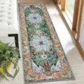 Detailopname van de levendige vintage Perzische stijl loper tapijt met prachtige bloemen. - 40*60cm / Persische Stijl 10