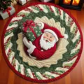 Amerikanischer Weihnachtsbaum Rock Teppich weich Pluesch festliche Inneneinrichtung Matte - 40x40cm (Kaschmir-ähnlich) / Weihnachtsstil 04