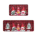 Set xali kouzinas xristougenniatiko se kokkino mavro karo me antisliptiki prostasia - Μονό Κομμάτι 40x60cm / Χειμώνας 42