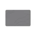 Grey diatomaceous earth bath mat with wave design non-slip absorbent floor mat for bathroom. - Stripe Style 2
