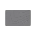 Grey diatomaceous earth bath mat, non-slip absorbent floor rug with modern wave stripe pattern. - Stripe Style 5