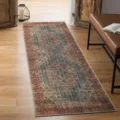 Vintage Perzische loper mat met traditioneel medaillonpatroon voor gang en keuken. - 40*60cm / Perzische Stijl 13