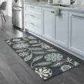 Donkerblauwe Bloemen Keukenloper Antislip Vloermat Botanisch Patroon Model Product Variant - 40*60cm / Persische Stijl 18
