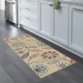 Keukenloper vloerkleed antislip bloemendecor gangmat absorberend tapijt voor binnenhuisinrichting - 40*60cm (Kristal Fluwelen) / Persische Stijl 19