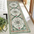 Perzische stijl loper tapijt, vintage gangtapijt, antislip keuken vloermat met groene rand. - 40*60cm (Kristal Fluwelen) / Persische Stijl 20