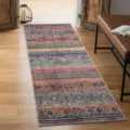 Bohemian stijl loper tapijt voor gang, kleurrijke geometrische gestreepte lange vloermat decor - 40*60cm (Kristal Fluwelen) / Persische Stijl 26