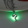 Luminous snake pendant necklace, glowing dark design jewelry, stylish fashion gift accessories. - Snake-Yellow Green Glow
