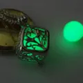 Detailed view of glow in the dark tree of life necklace with openable square pendant. - Yellow Green Luminous Style (NY278) / Yellow-Green