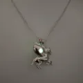 Glow in the dark pegasus pendant necklace for women, stylish alloy clavicle chain jewelry. - Pegasus-Yellow Green Glow
