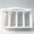 Set of 4 clear glass jars with lids, minimalist square design for kitchen storage and drinks. - 400ml / 4 Pieces/Pack