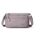 Sac à bandoulière en nylon multi-poches violet clair pour femmes, fourre-tout de voyage. - Violet crépuscule