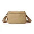 Sac bandoulière en nylon kaki, sac à épaule multicouche décontracté style quotidien. - Kaki