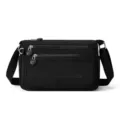 Schwarze Nylon Umhängetasche für Damen, leicht, lässig, multi-Tasche Reise-Schultertasche. - Schwarz