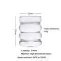 Ribbed Glass Cup Heat Resistant Coffee Mug Clear Drinking Glass 330ml Cute Water Tumbler - 330ml / Caterpillar Cup