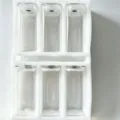 Set of 6 transparent storage canisters with airtight lids for kitchen organization food pantry - 6 Pieces Set / 6 Pieces EPE Foam