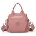 Sac bandoulière multi-couches en nylon rose, sac à main décontracté avec poignées et sangle. - 905 rose