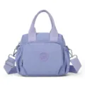 Beau sac bandouliere en nylon violet pour femme, sac a main multipoche tres elegant. - 905 violet clair
